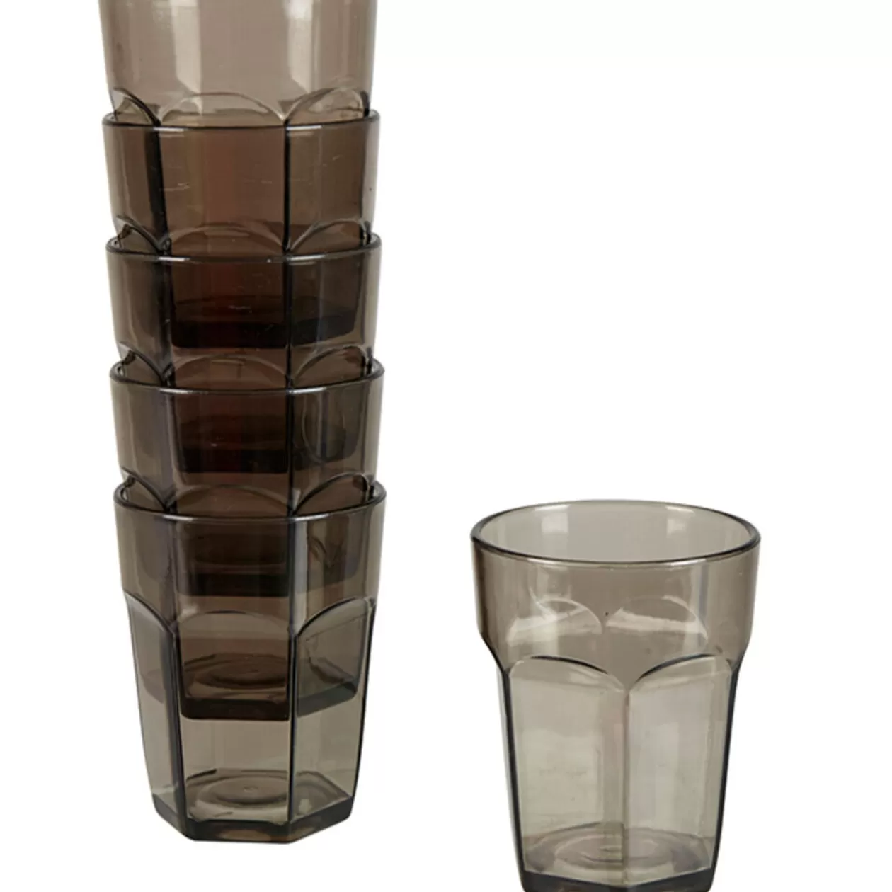 Gifi Gobelet plastique rigide noir transparent x6< Vaisselle Et Accessoires De Table