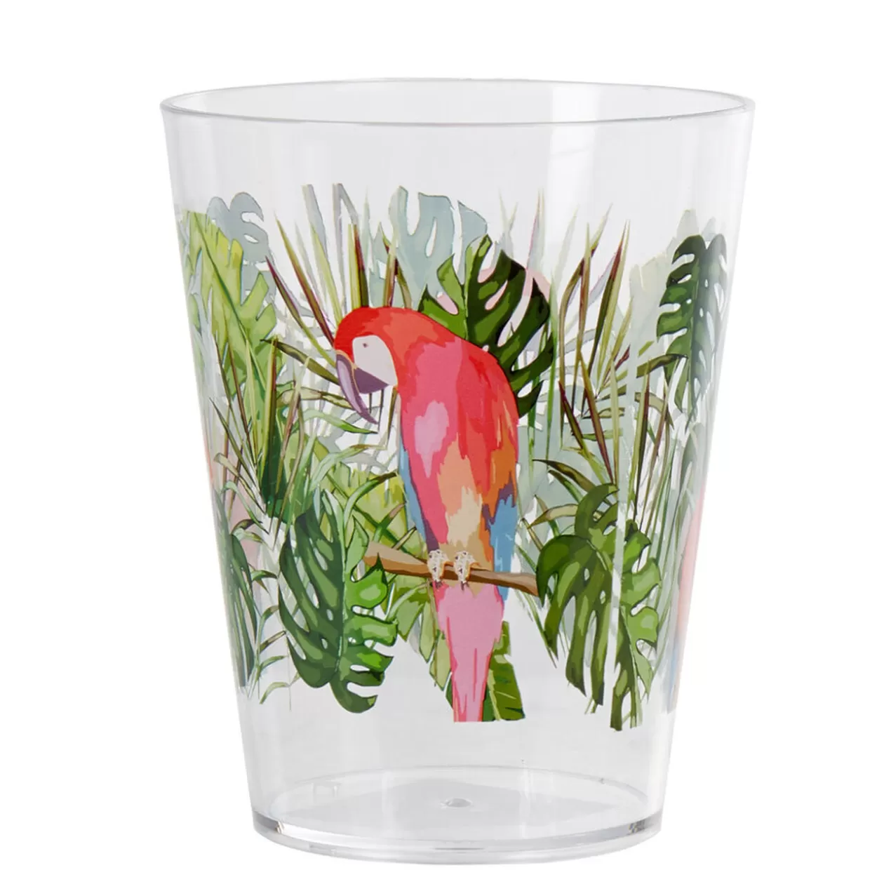 Gifi Gobelet plastique transparent décor perroquet exotique< Vaisselle Et Accessoires De Table