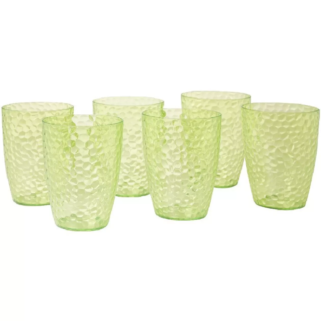 Gifi Gobelet plastique vert martelé x6< Vaisselle Et Accessoires De Table