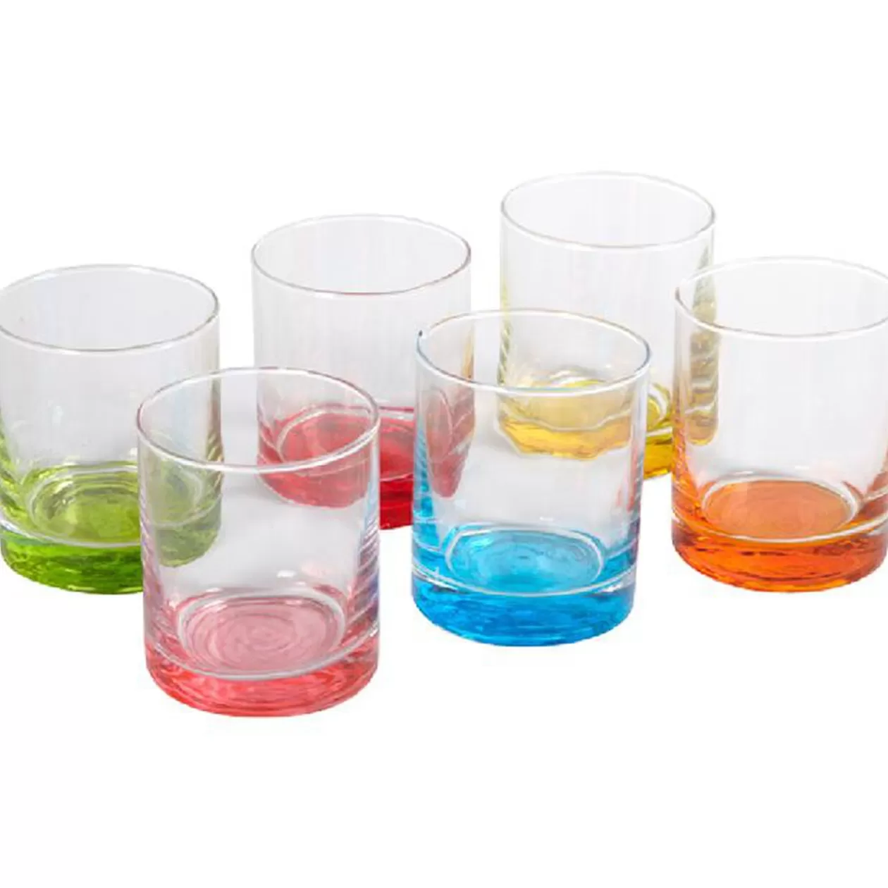 Gobelet verre fond multicolore 28 cl x6>Gifi Best