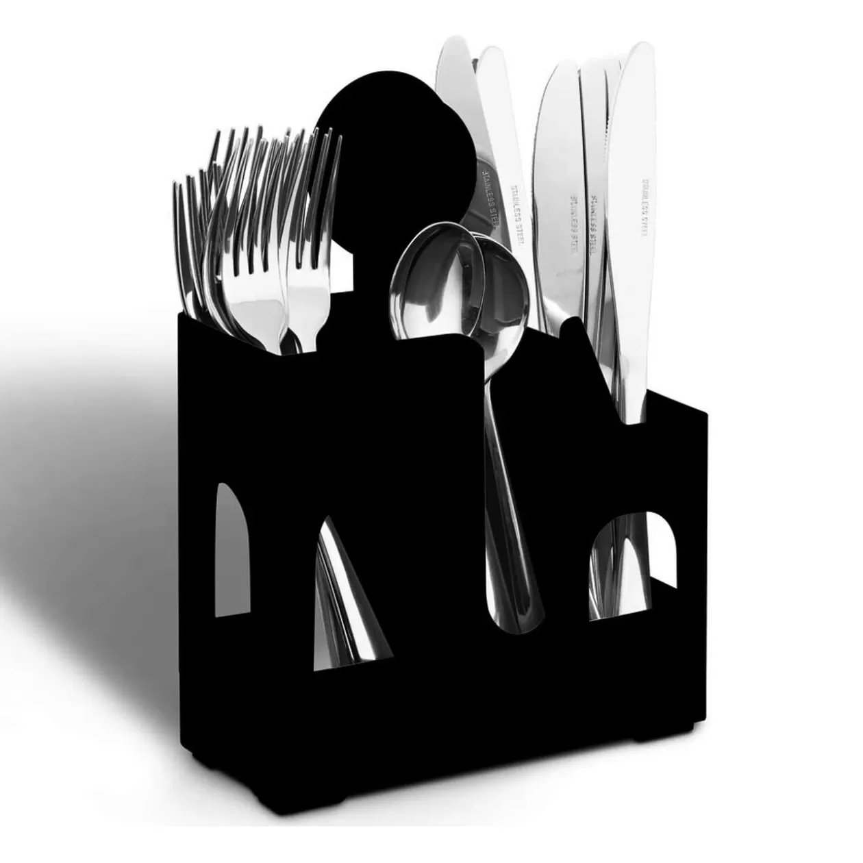 Gifi Égouttoir à couverts noir à ventouse< Rangement De Cuisine
