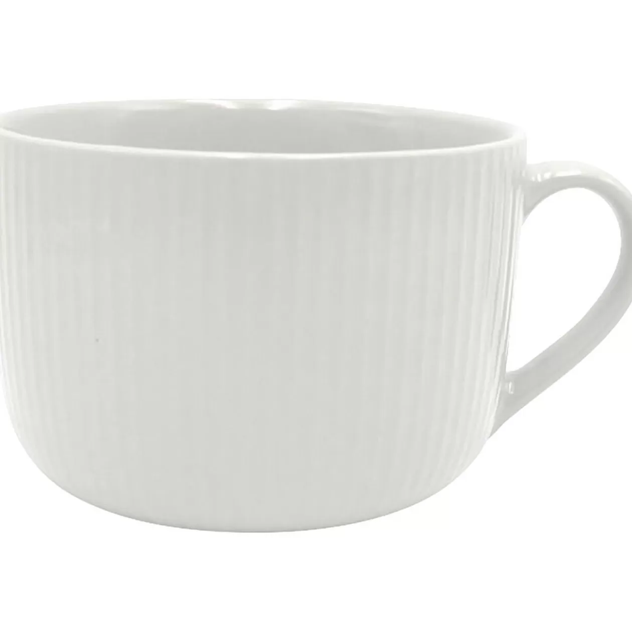 Jumbo en porcelaine 45 cl uni lin avec rainures verticales en relief>Gifi Sale