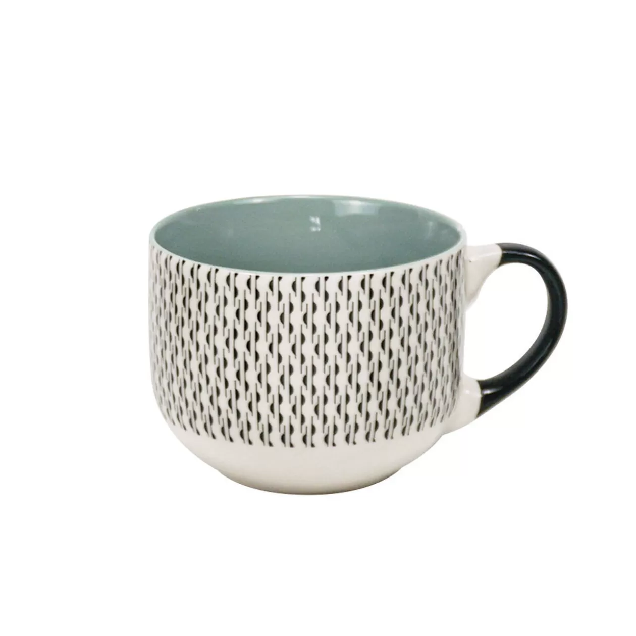 Jumbo en porcelaine motif graphique noir blanc 47 cl>Gifi Cheap