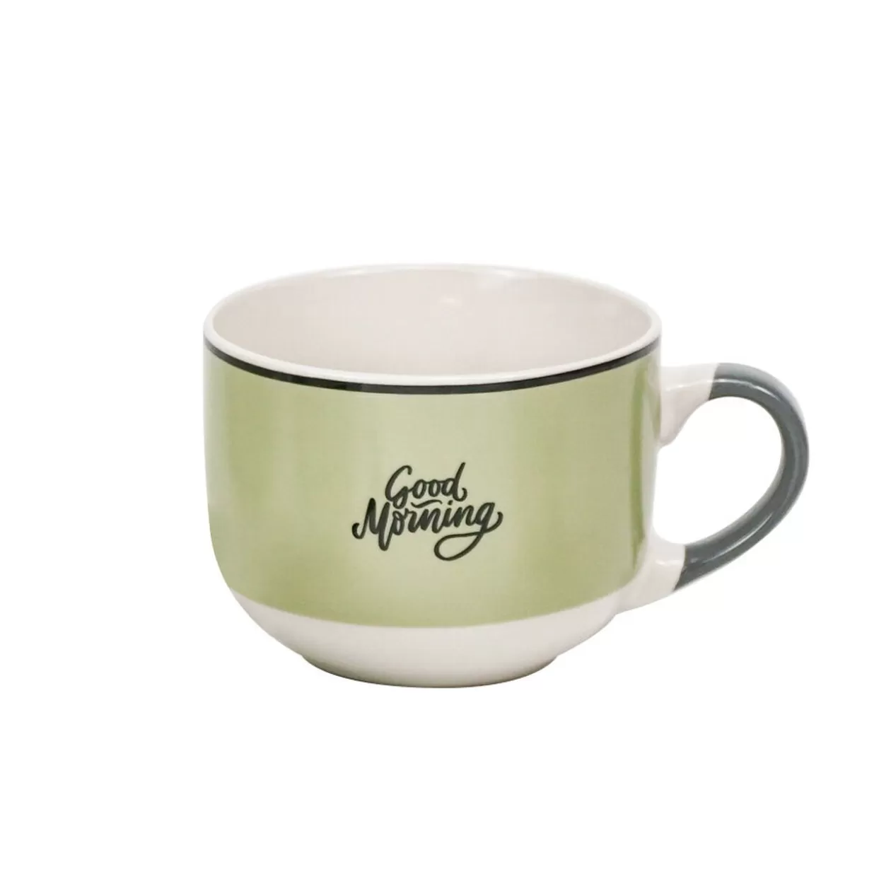 Jumbo en porcelaine vert avec inscription "Good Morning" 47 cl>Gifi Cheap