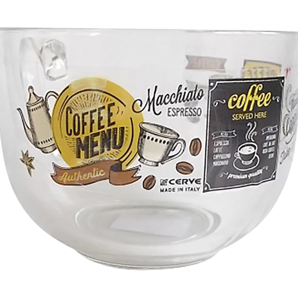 Jumbo en verre 70 cl transparent motif Menu Café>Gifi Store