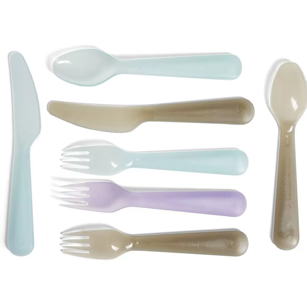 Lot de 12 couverts pour enfant plastique coloré>Gifi Store