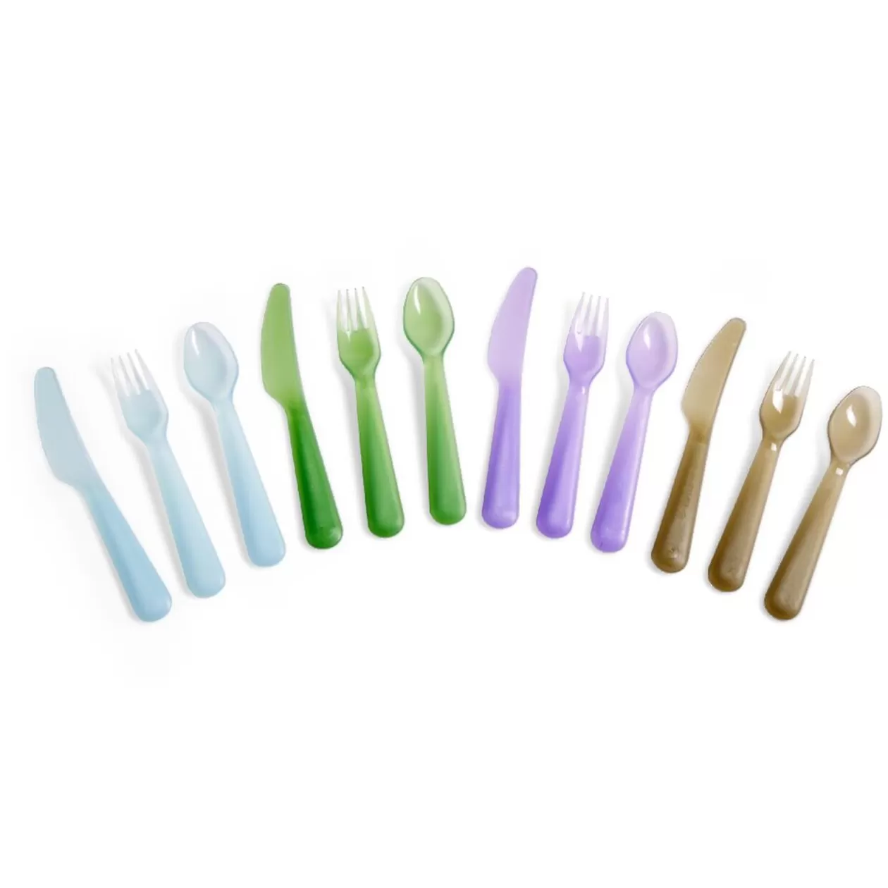Lot de 12 couverts pour enfant plastique coloré>Gifi Store