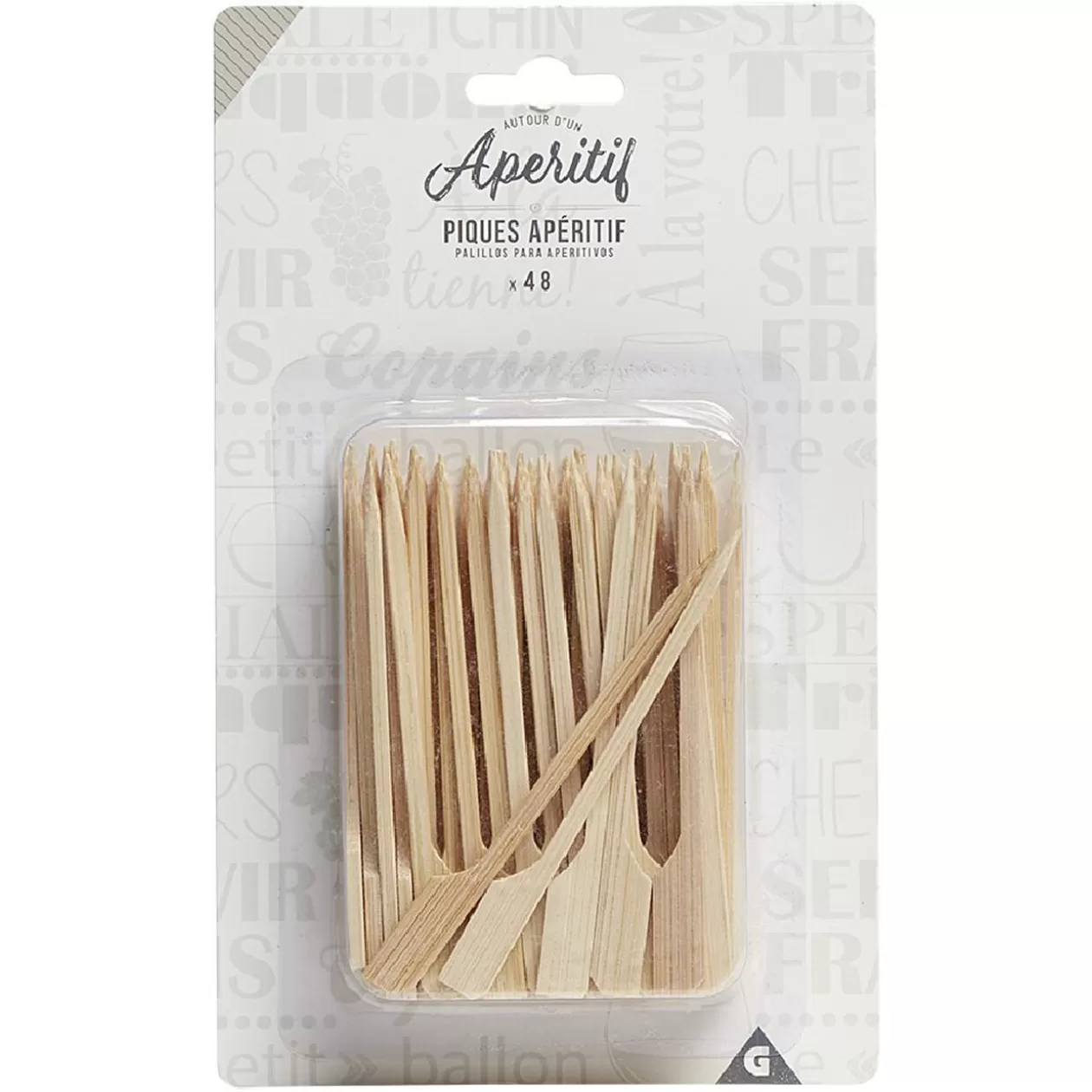 Lot de 48 piques pour l'apéritif en bambou>Gifi Store