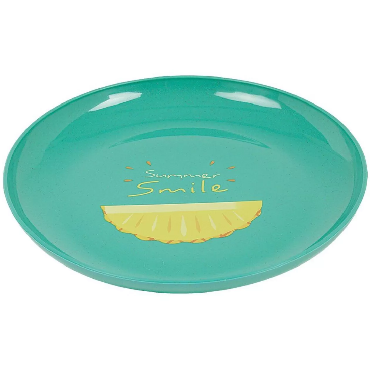 Gifi Lot de 4 assiettes à dessert bleu Ananas Summer smile< Vaisselle Et Accessoires De Table