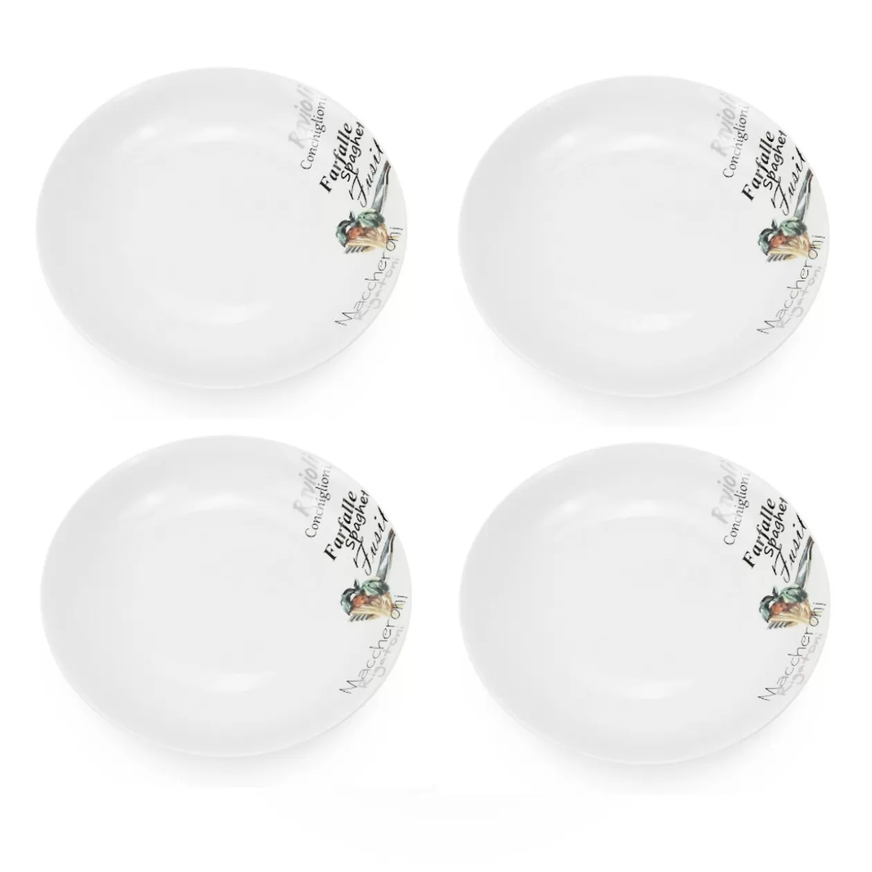 Lot de 4 assiettes à pâtes en porcelaine>Gifi Cheap