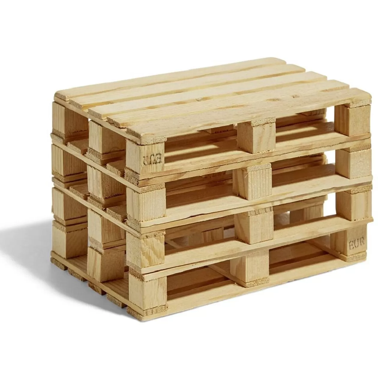 Gifi Lot de 4 dessous de verre en bois style palette 12x8xH2cm< Vaisselle Et Accessoires De Table