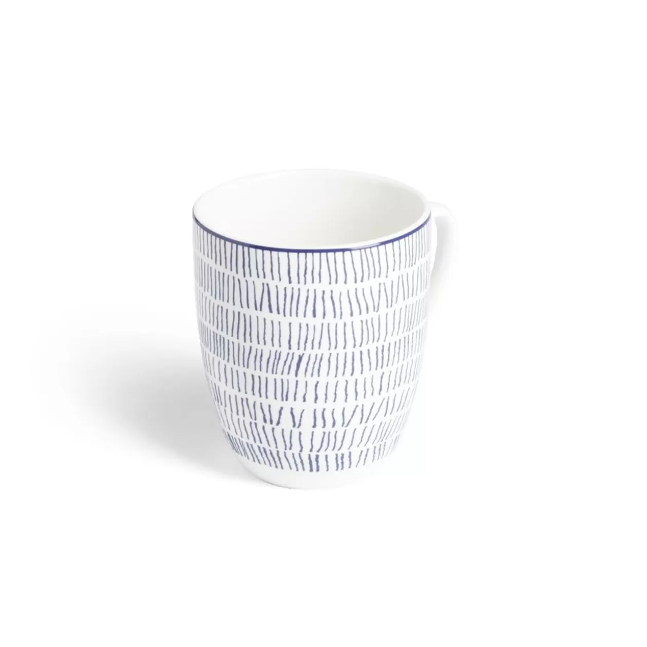 Lot de 4 mugs 200ml porcelaine Ø8,8x10,4cm bleu et blanc>Gifi Outlet