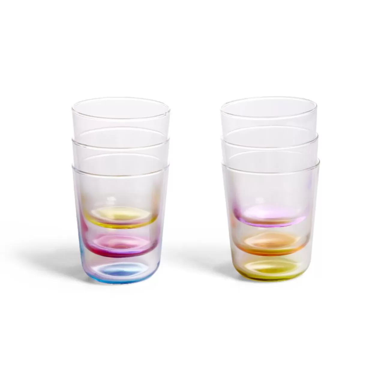 Gifi Lot de 6 verres 31cl transparents avec fond coloré< Vaisselle Et Accessoires De Table