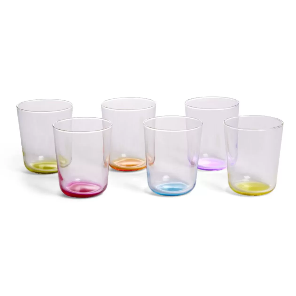 Gifi Lot de 6 verres 31cl transparents avec fond coloré< Vaisselle Et Accessoires De Table