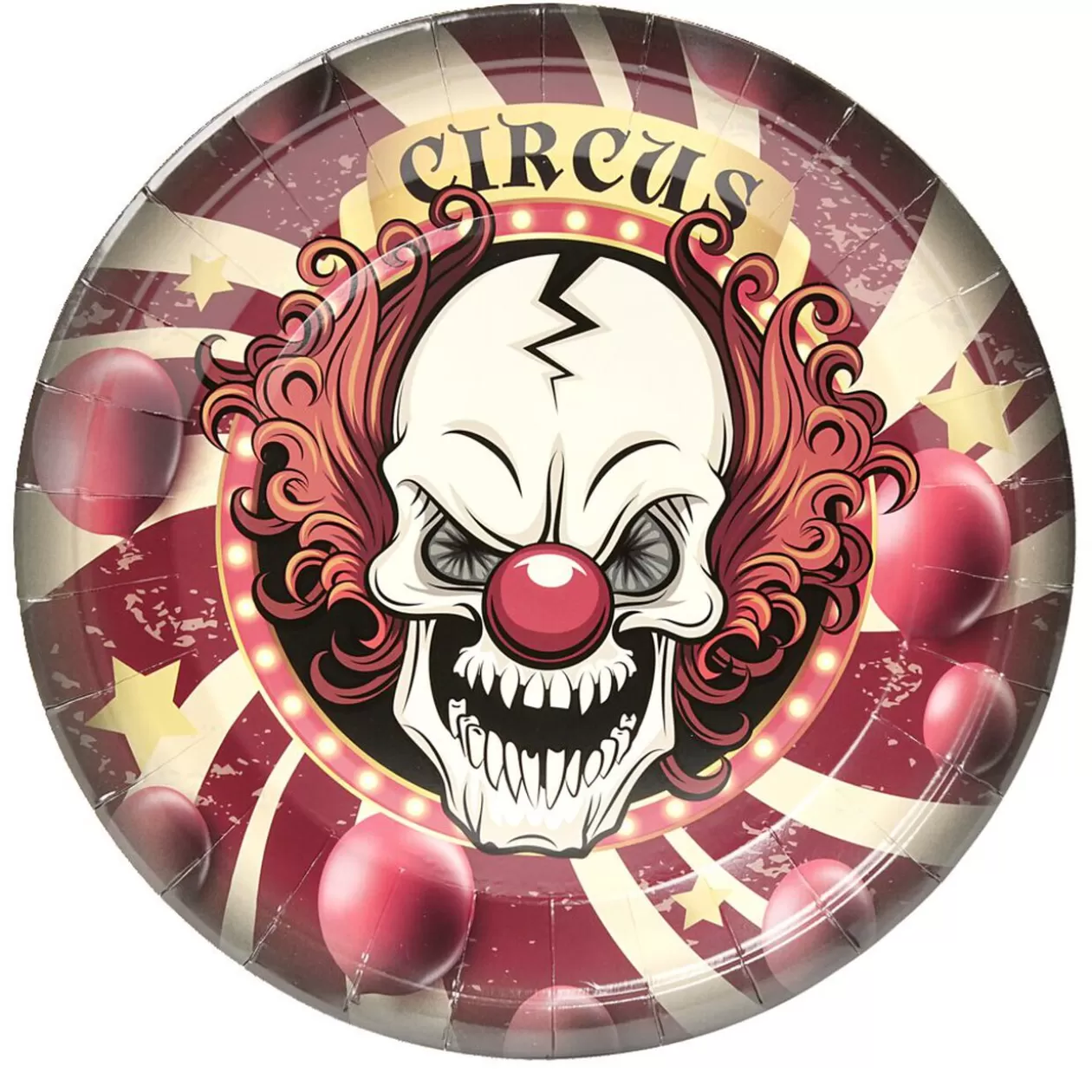 Gifi Lot de 8 assiettes en carton Ø23cm design cirque Halloween< Vaisselle Et Accessoires De Table