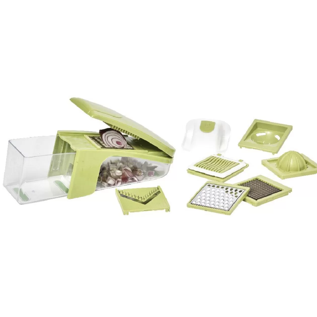 Gifi Mandoline multifonctions vert et blanc< Préparation Culinaire