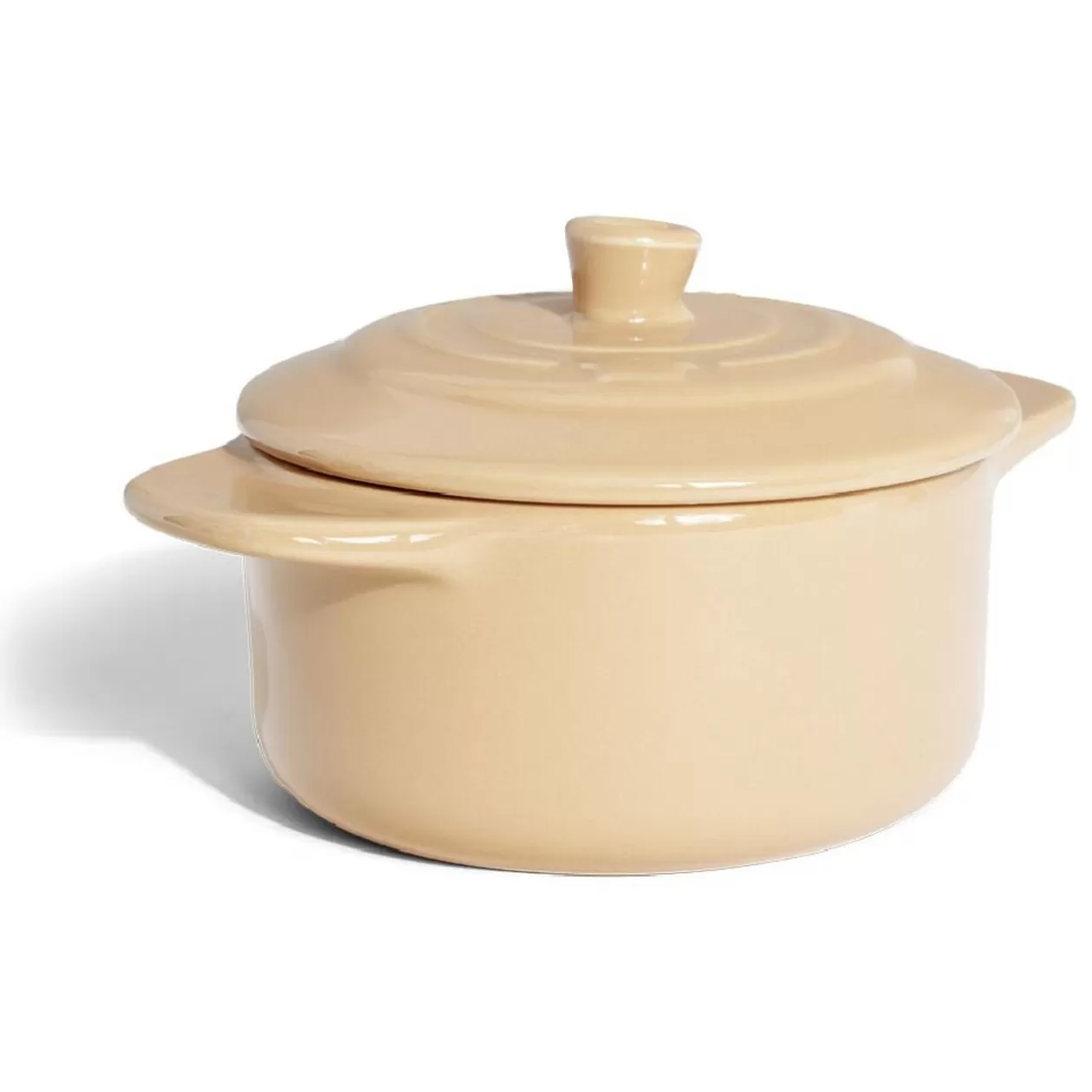 Gifi Mini cocotte individuelle en céramique avec couvercle - marron clair ou foncé< Cuisson
