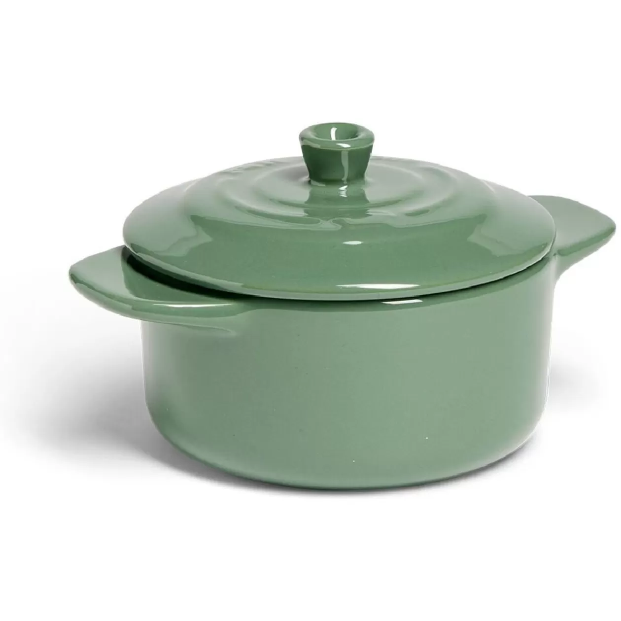 Gifi Mini cocotte individuelle en céramique avec couvercle - rouge ou vert< Cuisson