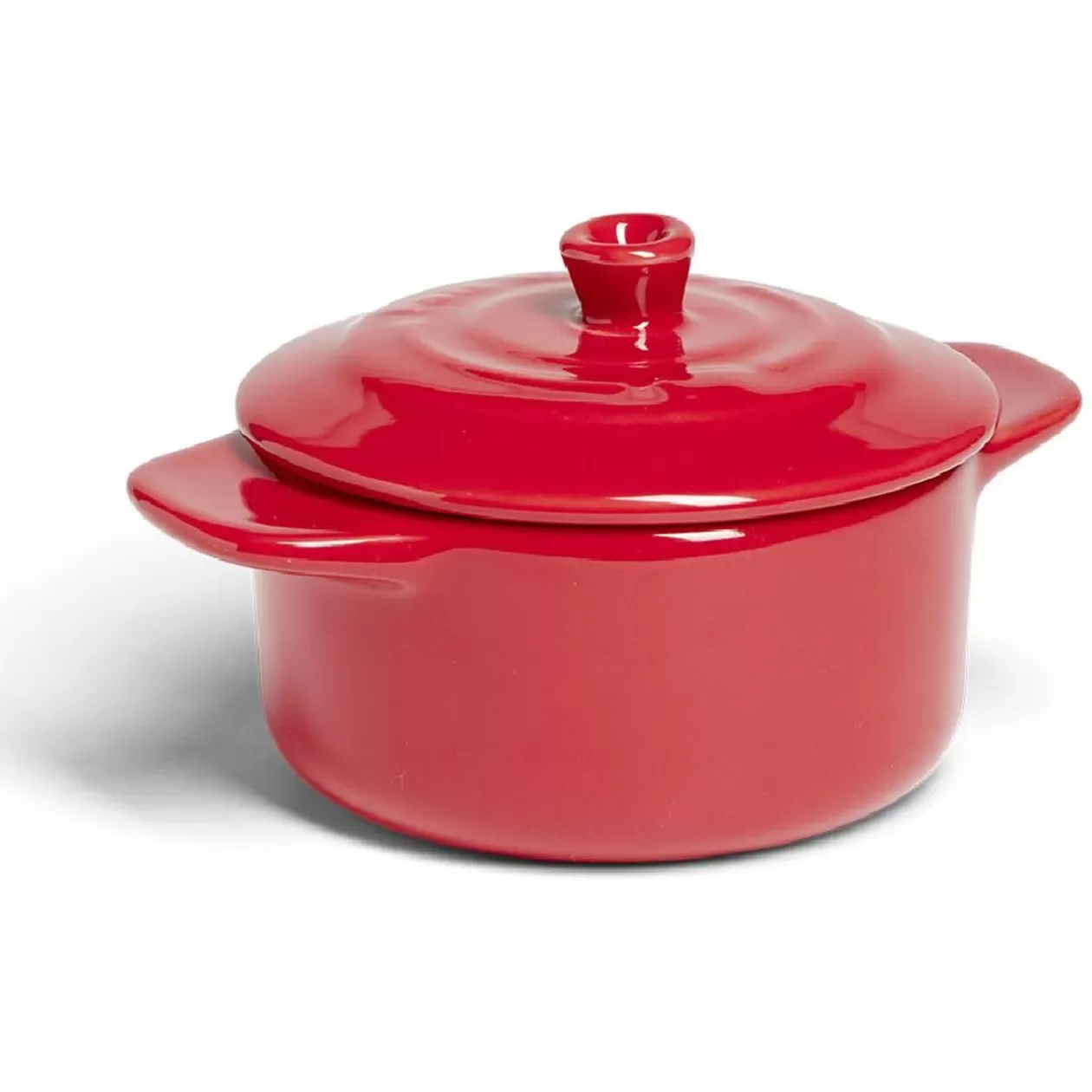 Gifi Mini cocotte individuelle en céramique avec couvercle - rouge ou vert< Cuisson