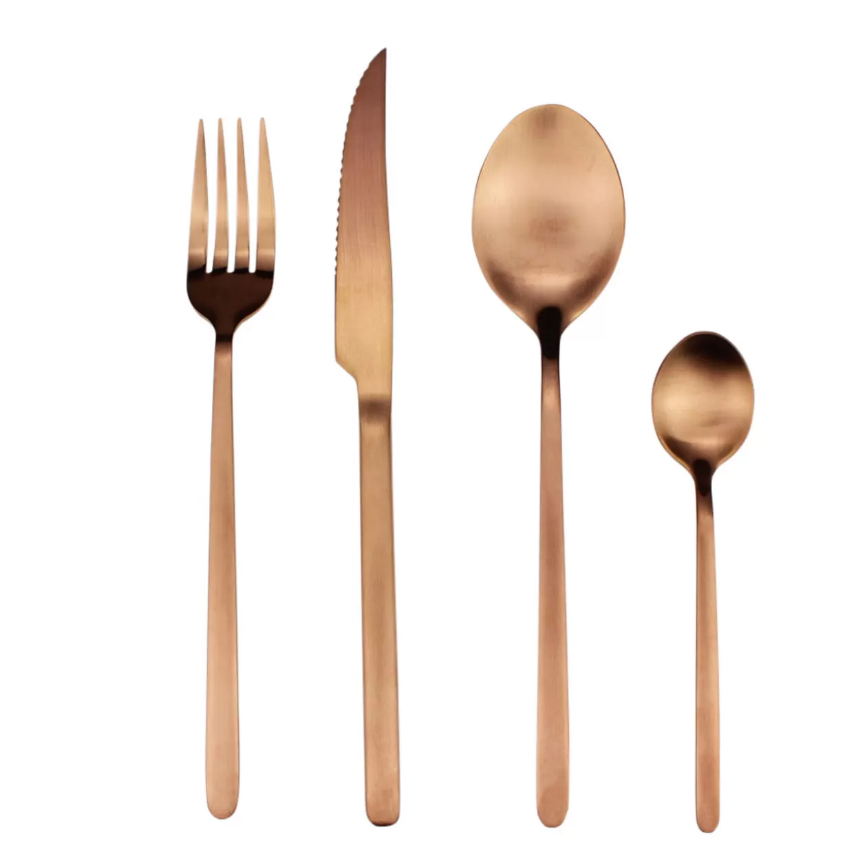 Gifi Ménagère 16 pièces inox marron cuivré< Vaisselle Et Accessoires De Table