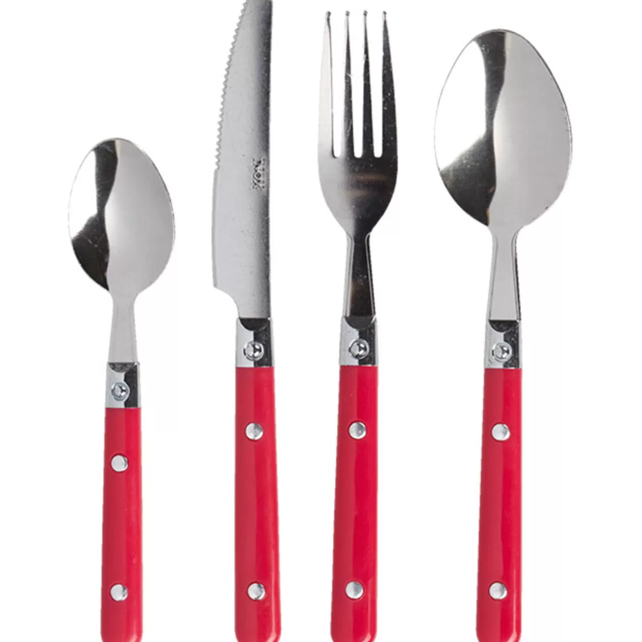Ménagère 16 pièces rouge>Gifi Clearance