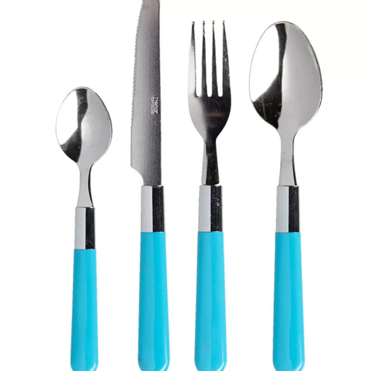 Gifi Ménagère 24 pièces bleu fluo< Vaisselle Et Accessoires De Table