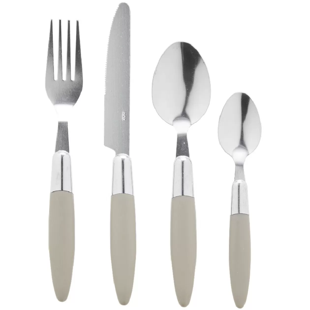 Ménagère 24 pièces taupe et son panier>Gifi Best
