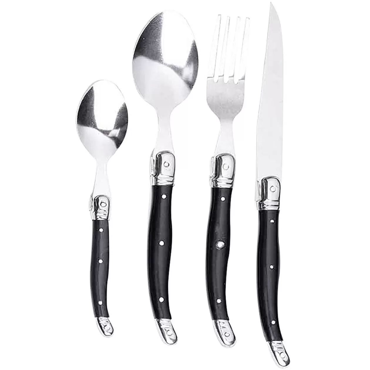 Ménagère inox manche gris 24 pièces>Gifi Flash Sale