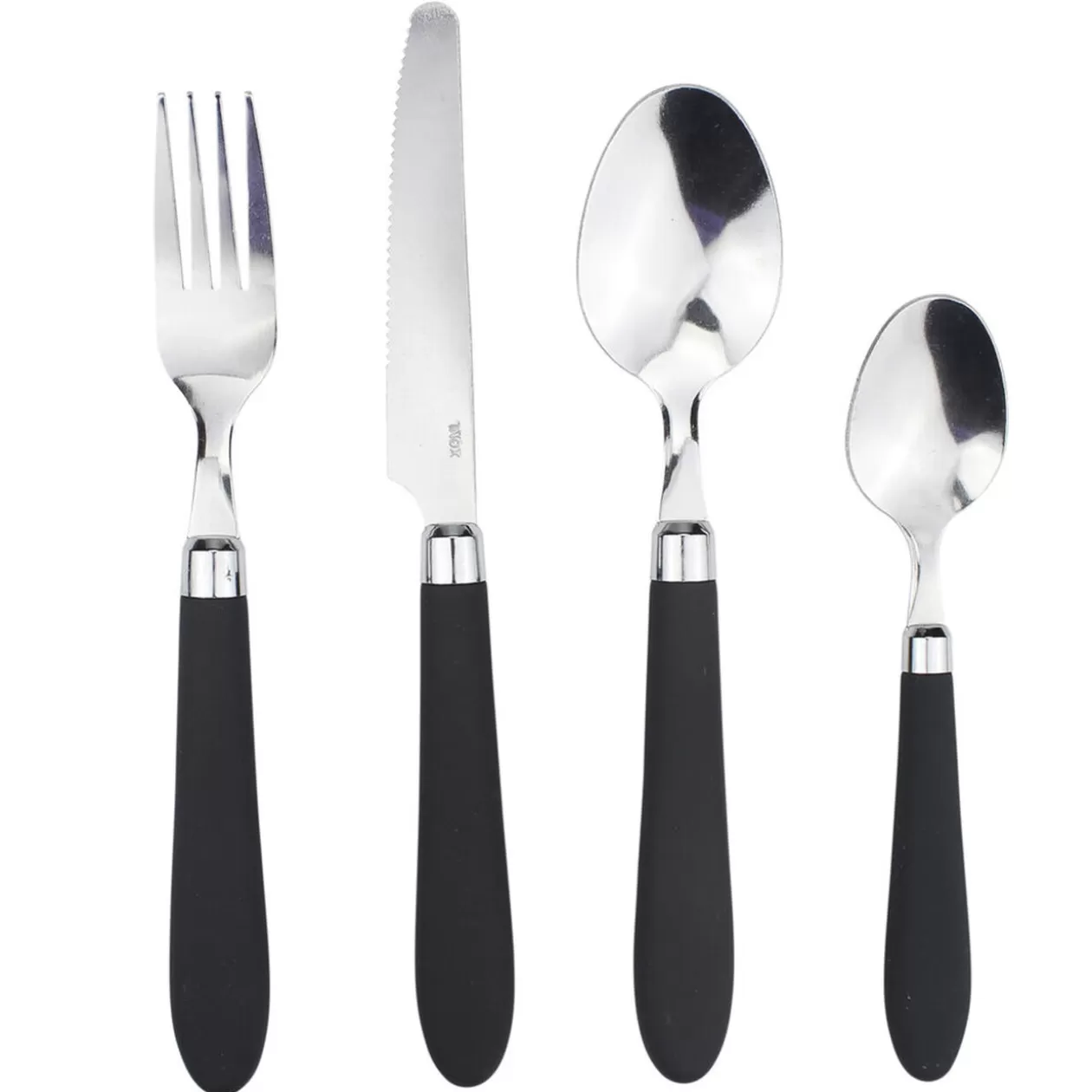 Gifi Ménagère inox manche noir 24 pièces< Vaisselle Et Accessoires De Table