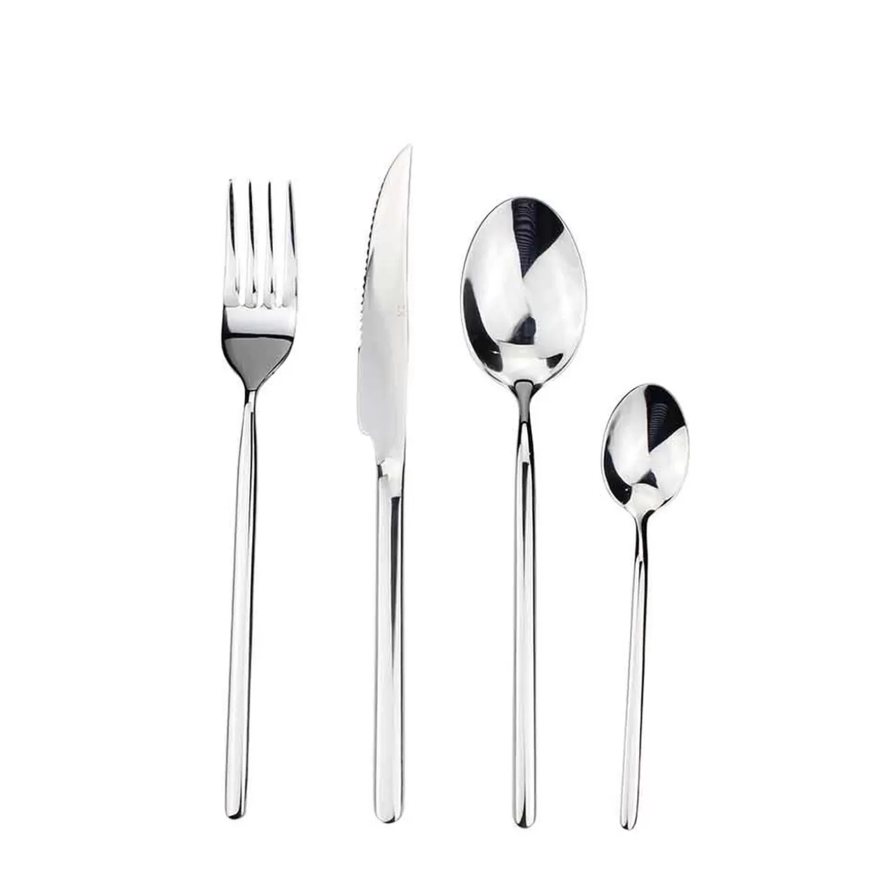 Ménagère moderne en inox 24 pièces>Gifi Store
