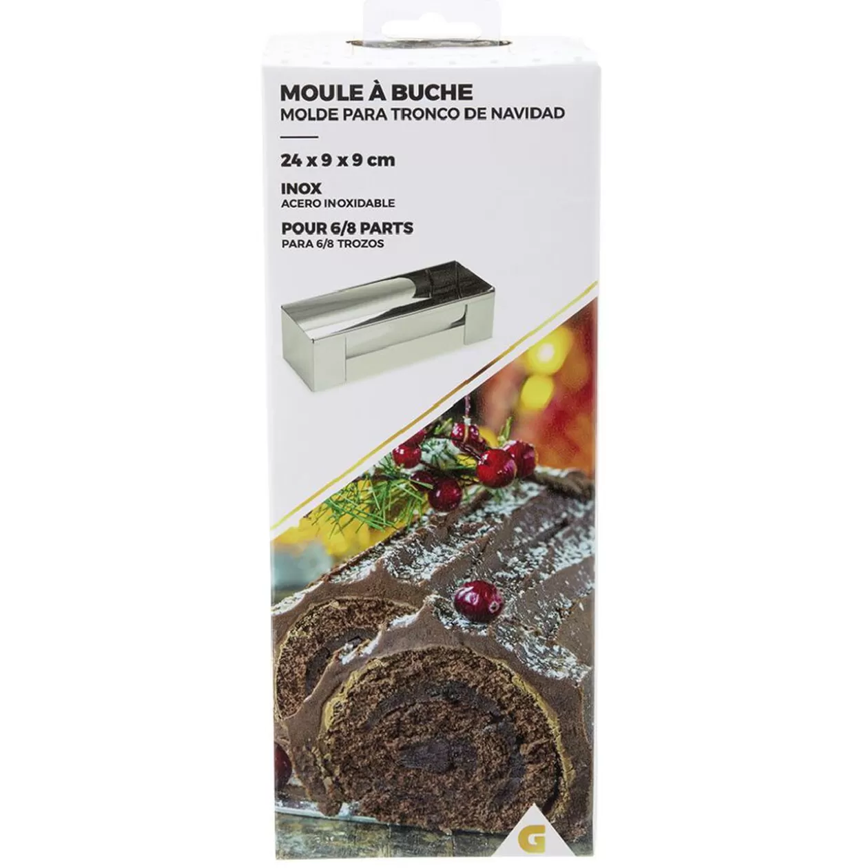 Gifi Moule à bûche en inox< Cuisson