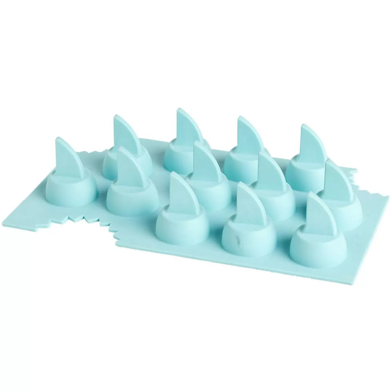 Moule à glaçon forme aileron requin - 100% silicone bleu 20x12xH3,3cm>Gifi Cheap