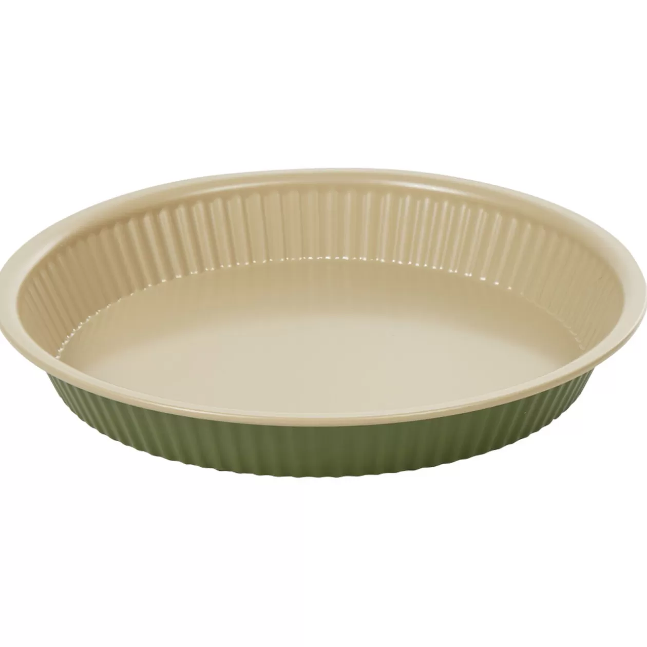 Gifi Moule à tarte rond B-NAT beige et vert< Cuisson