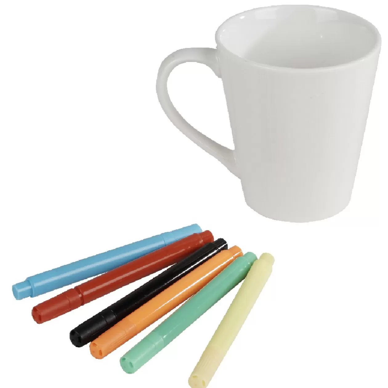 Mug blanc à personnaliser + 6 feutres>Gifi Cheap