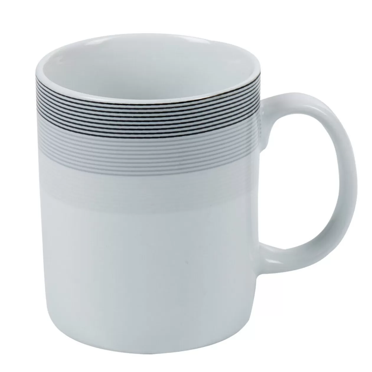 Gifi Mug blanc et gris Sérénité Rayures< Vaisselle Et Accessoires De Table