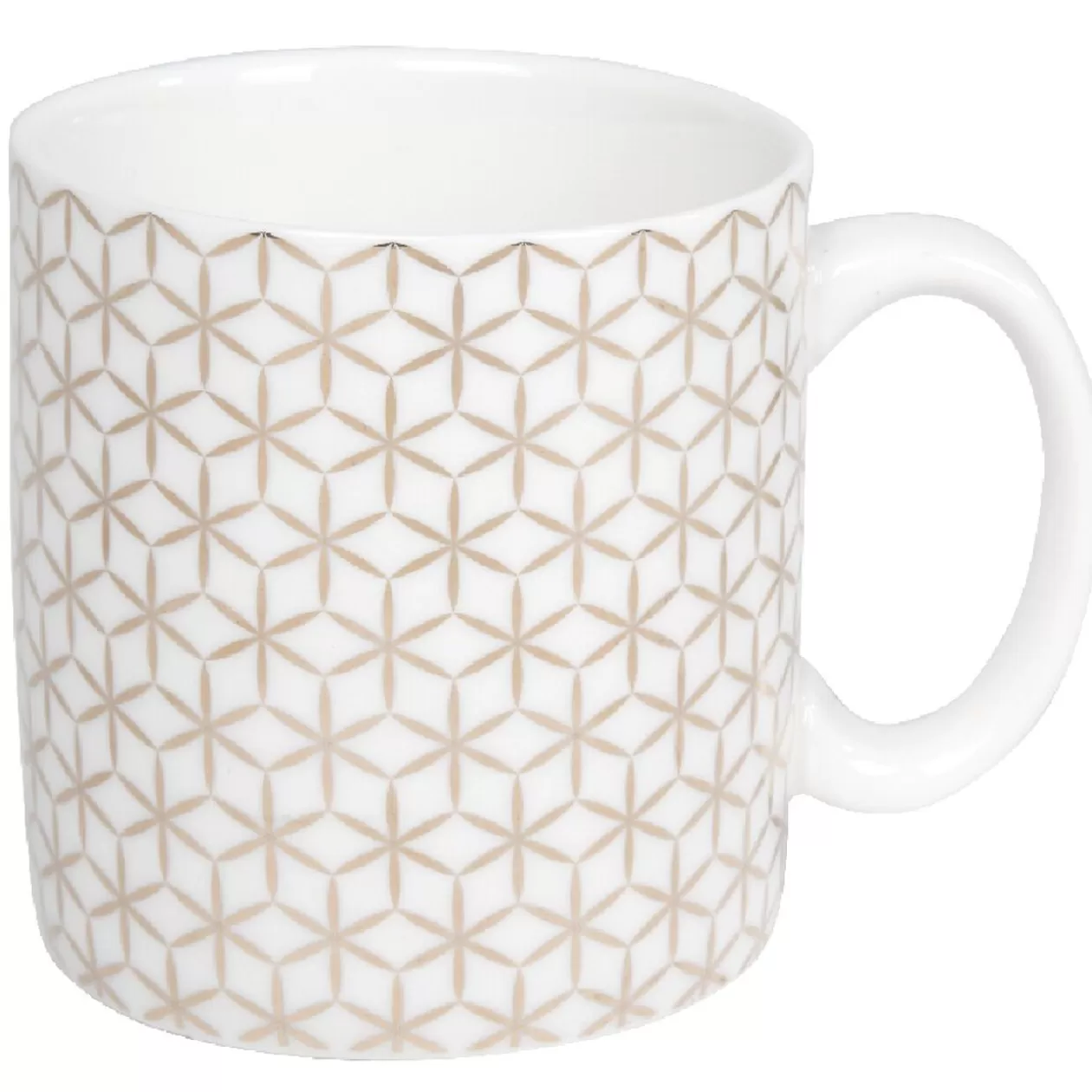 Mug blanc motifs étoiles dorées>Gifi Outlet