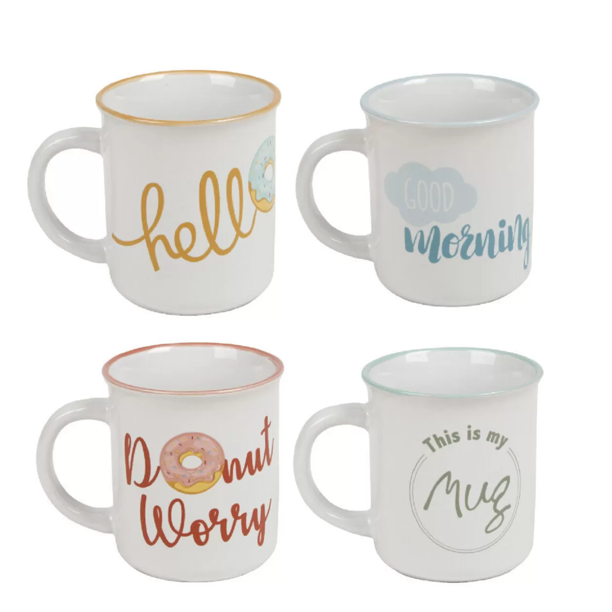 Gifi Mug design funny en faïence x4< Vaisselle Et Accessoires De Table