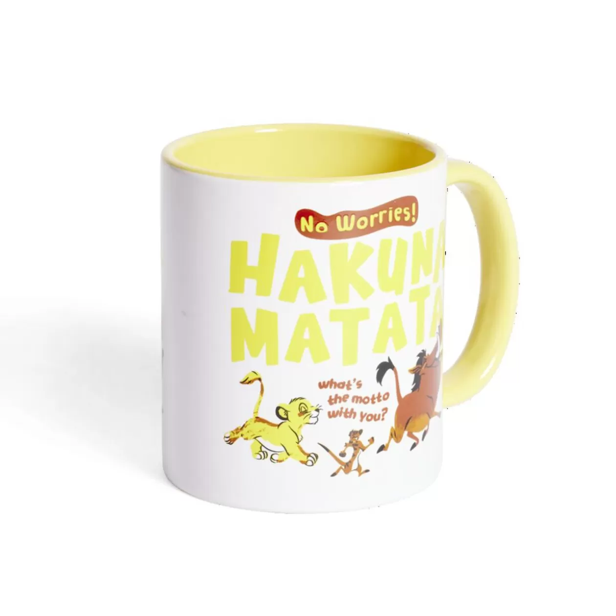Mug Disney Le Roi Lion Hakuna Matata blanc et jaune 315ml>Gifi Clearance