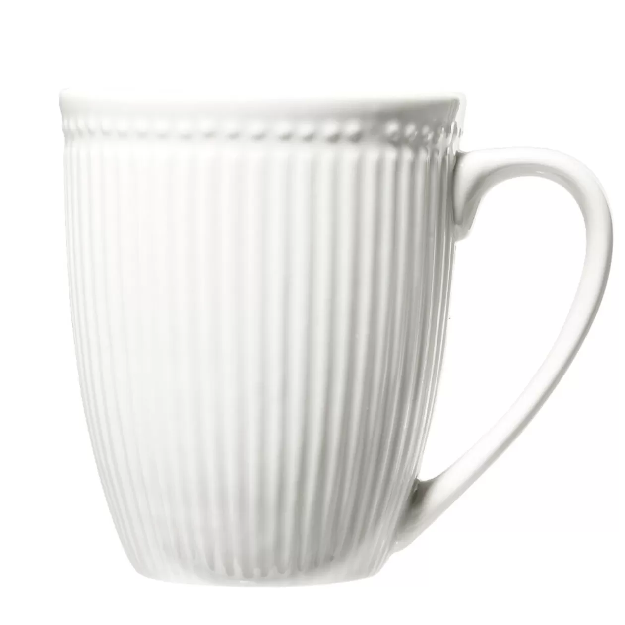 Gifi Mug en porcelaine Colombe blanc strié 330ml H10,5cm< Vaisselle Et Accessoires De Table
