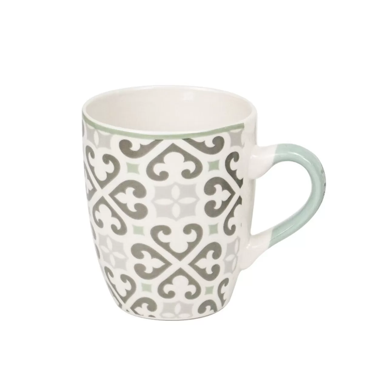 Mug en porcelaine motif Carreau de ciment gris 33 cl>Gifi Best