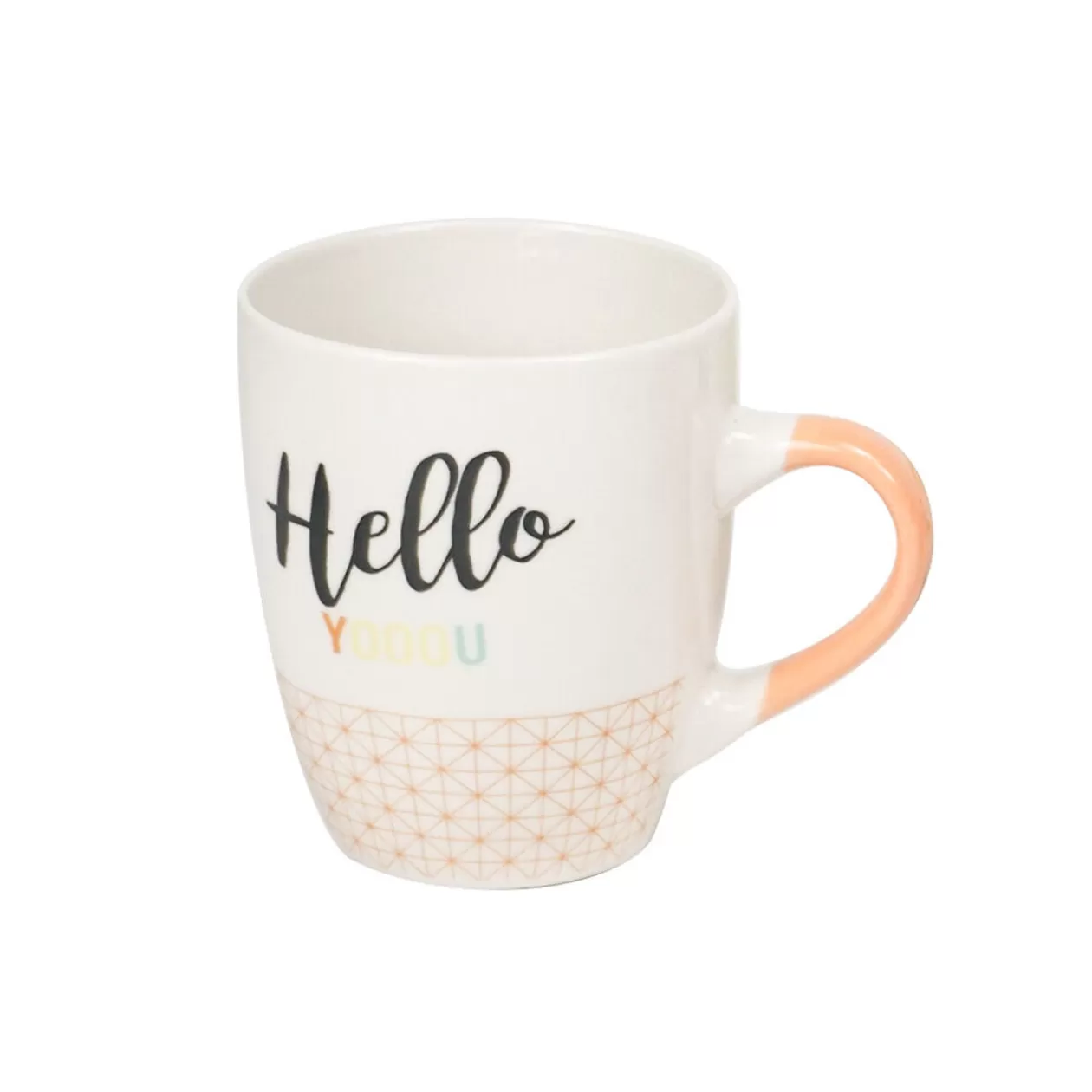 Gifi Mug en porcelaine orange avec inscription "Hello You" 33 cl< Vaisselle Et Accessoires De Table