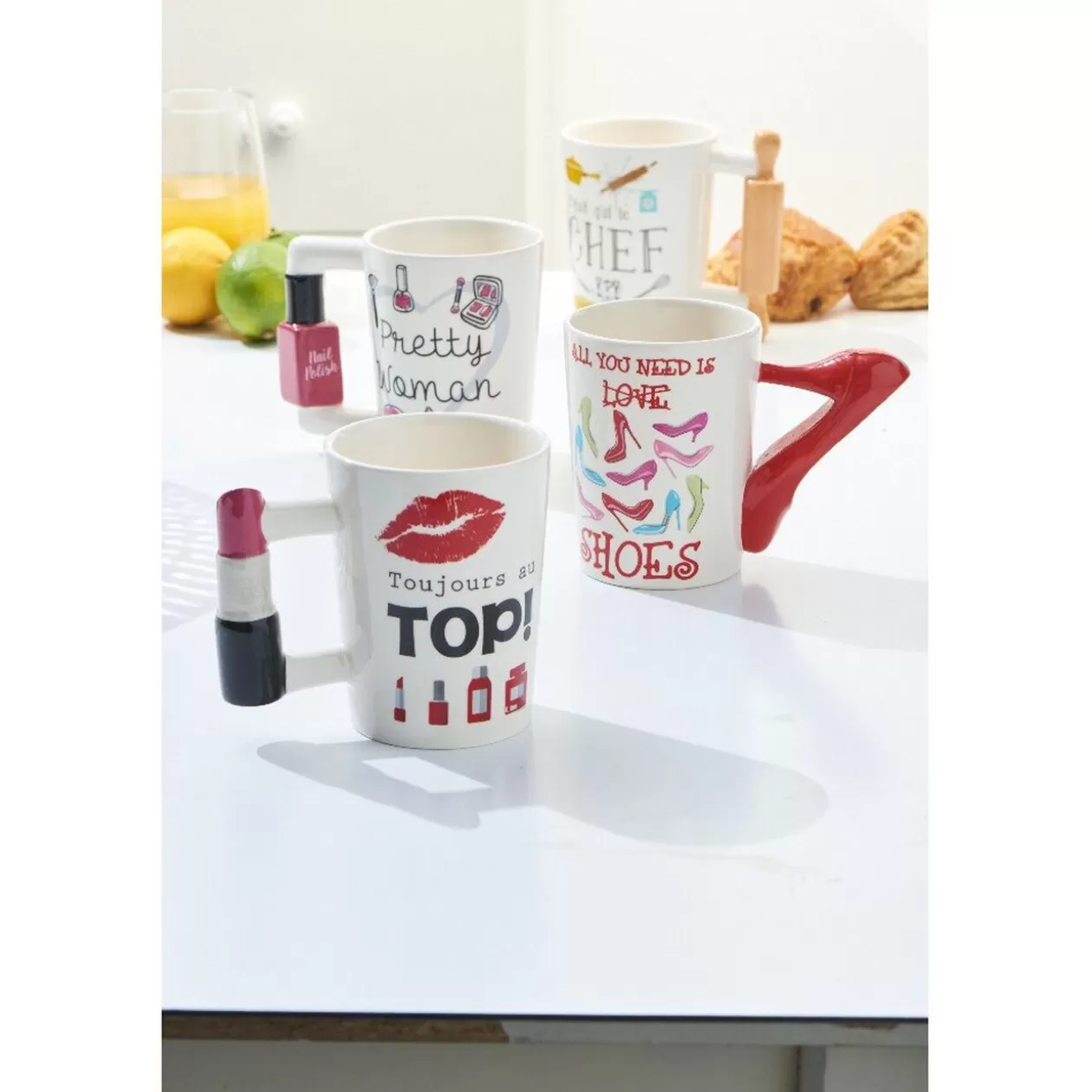 Gifi Mug fantaisie en céramique pour femme< Vaisselle Et Accessoires De Table