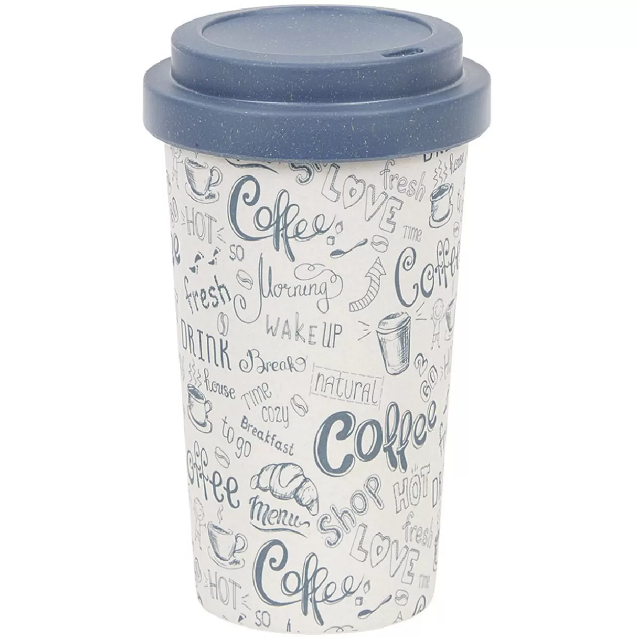 Mug imprimé avec couvercle uni 400 ml>Gifi Hot