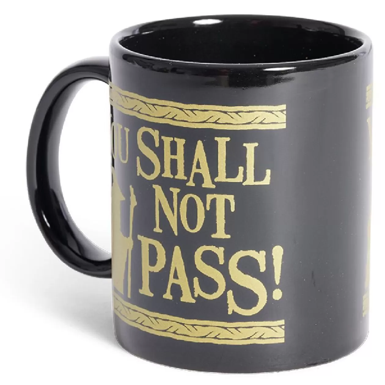 Mug Le Seigneur des Anneaux Vous ne passerez pas noir et doré 315ml>Gifi Store