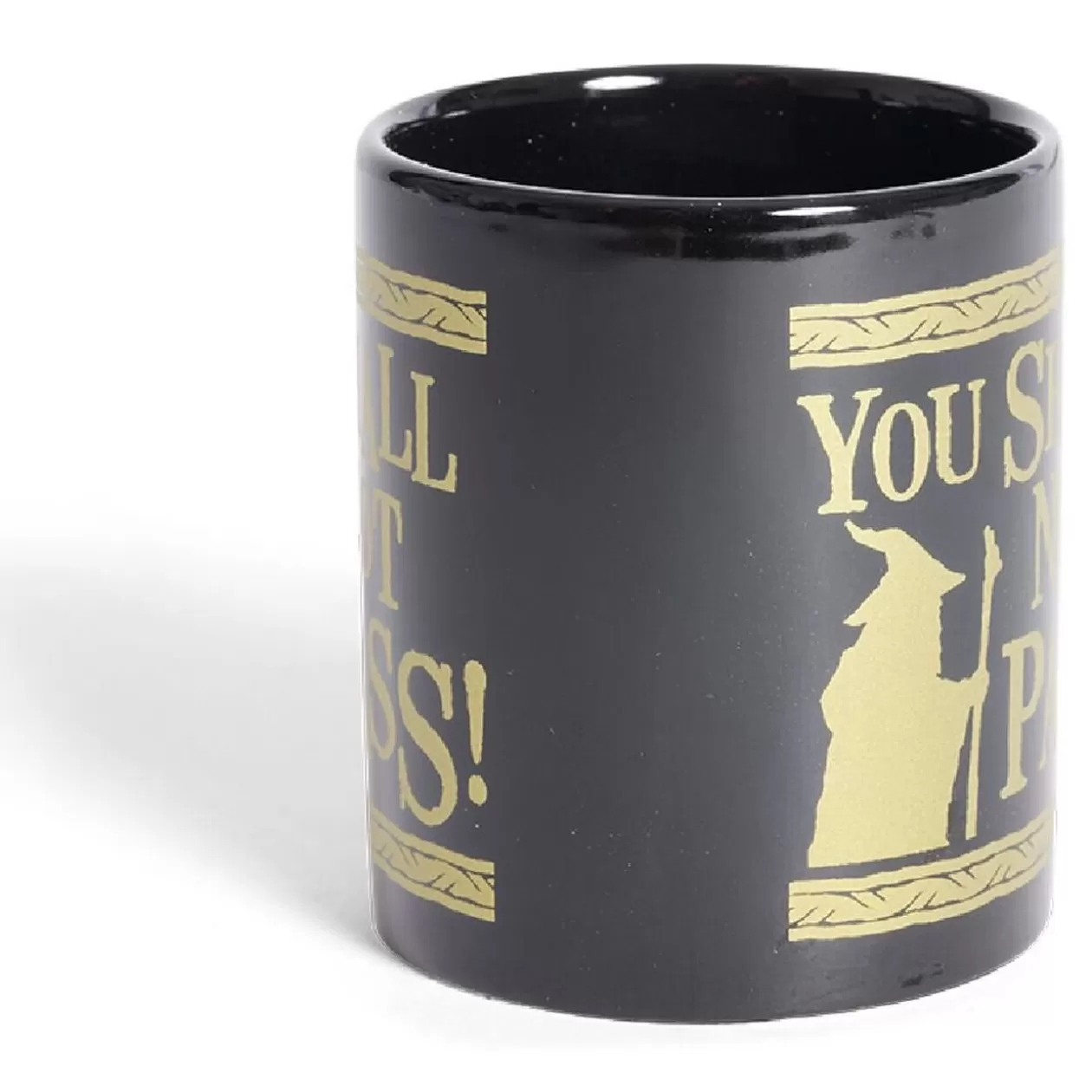 Mug Le Seigneur des Anneaux Vous ne passerez pas noir et doré 315ml>Gifi Store