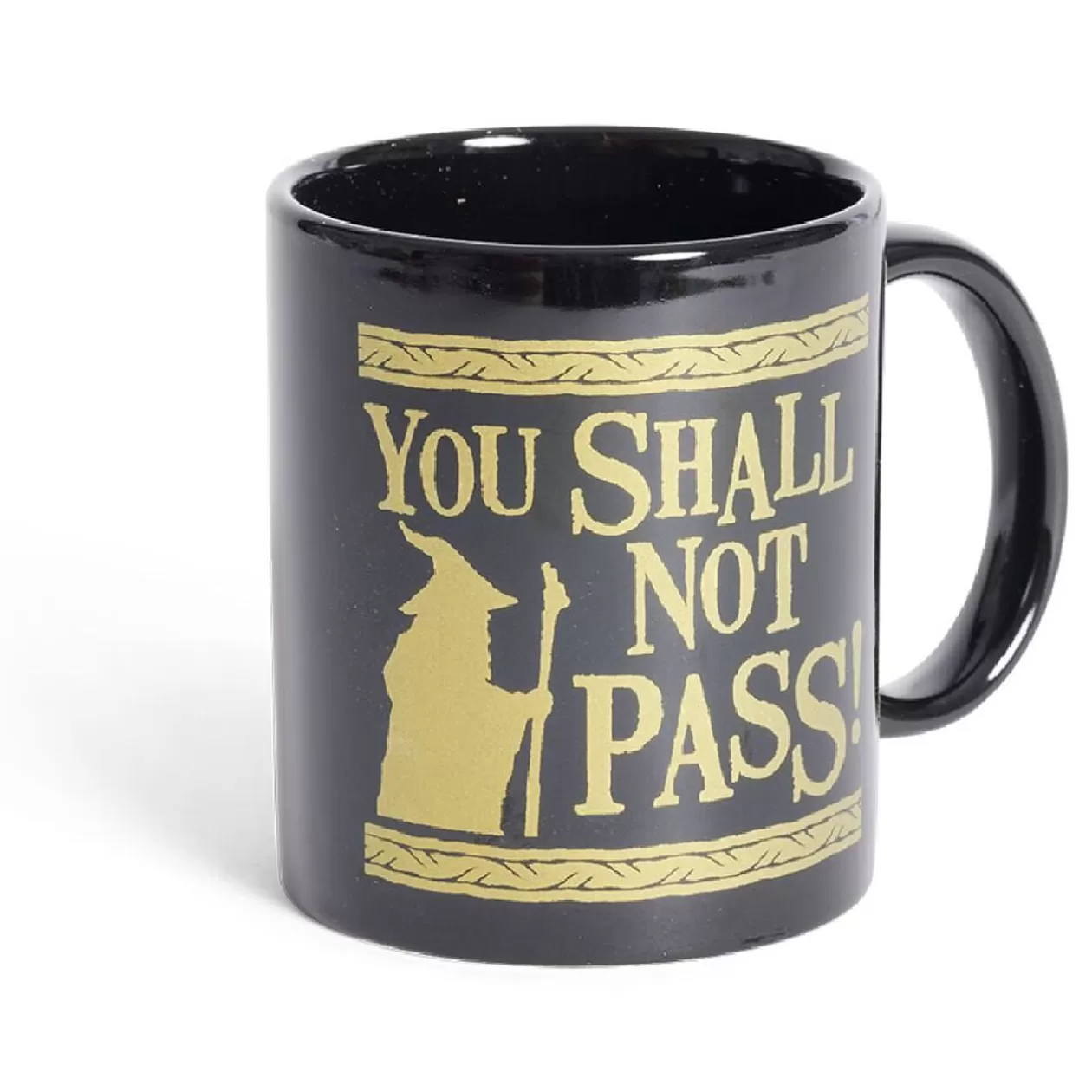 Mug Le Seigneur des Anneaux Vous ne passerez pas noir et doré 315ml>Gifi Store