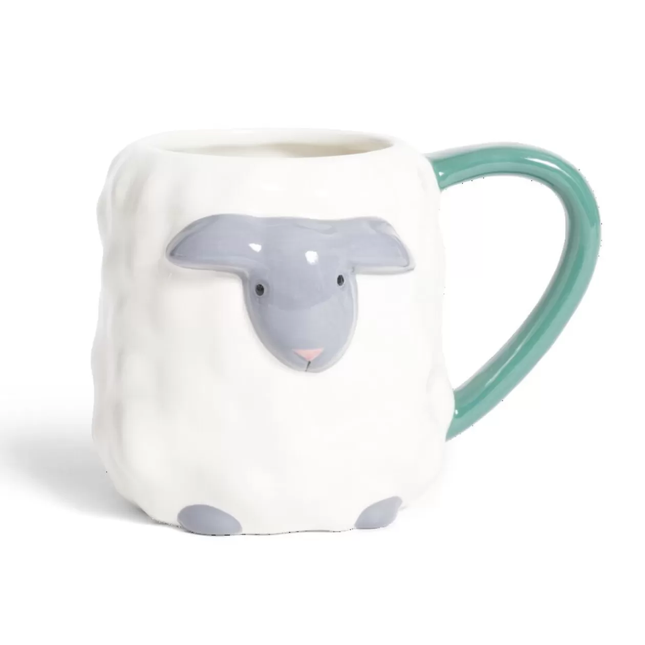 Gifi Mug mouton dolomite blanc et gris Ø10xH10cm< Vaisselle Et Accessoires De Table