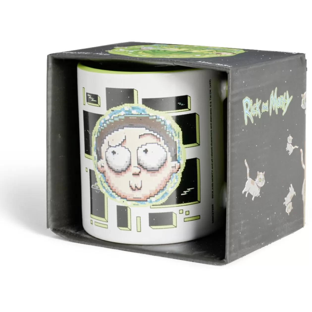 Mug Rick et Morty blanc et vert clair 315ml>Gifi Shop