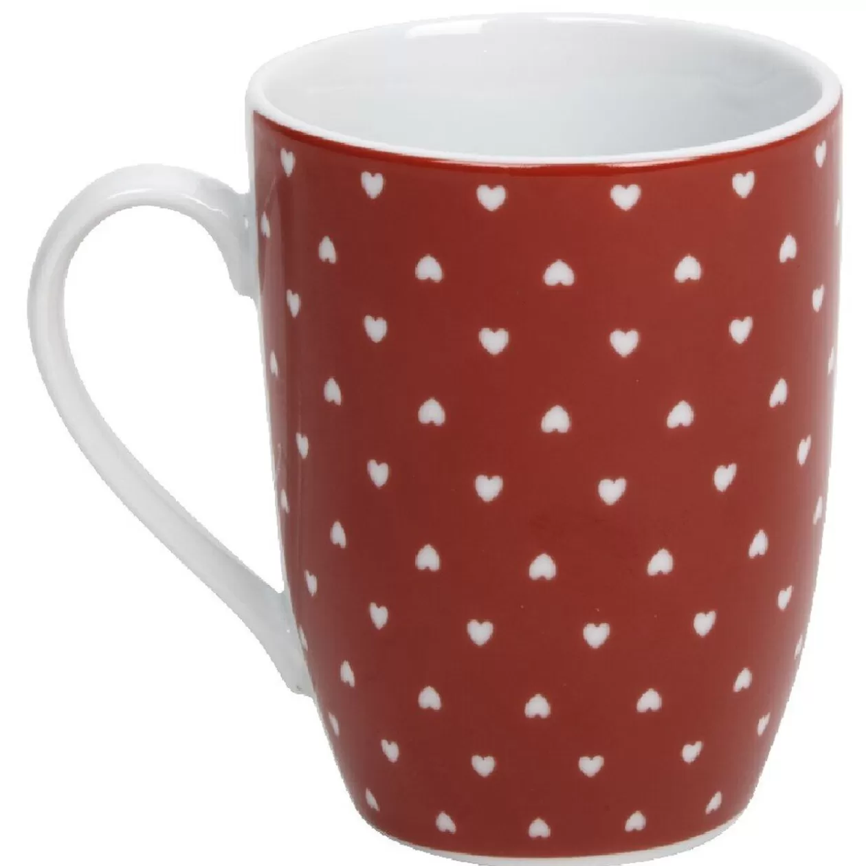 Gifi Mug rouge design coeurs blancs< Vaisselle Et Accessoires De Table