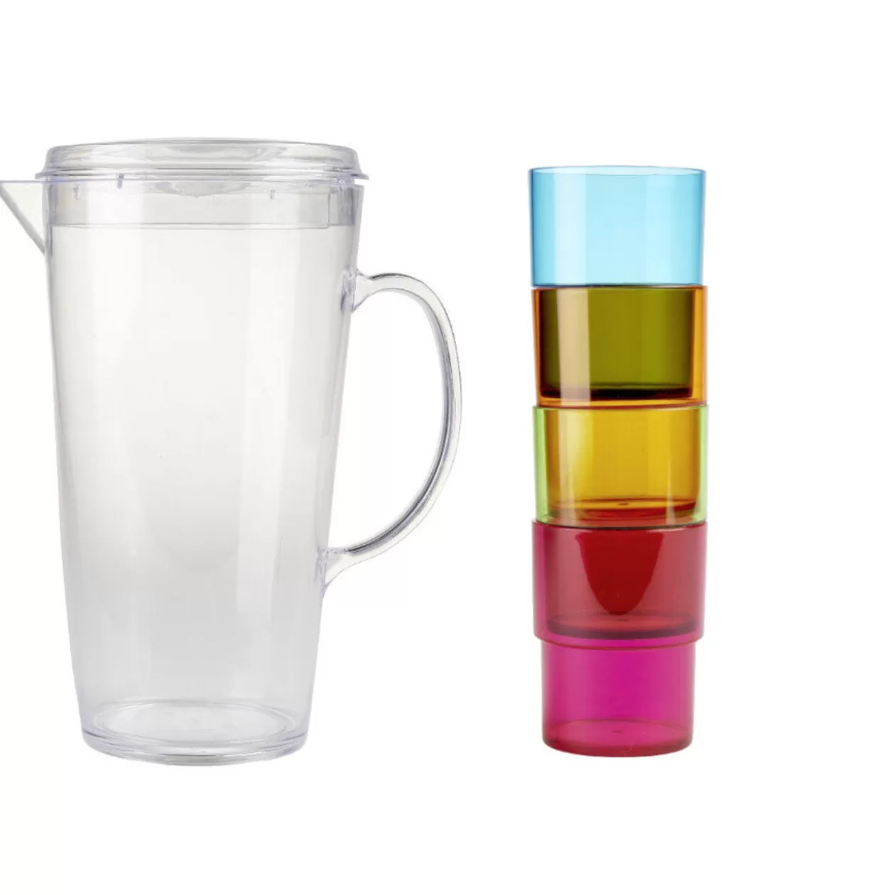 Gifi Pichet 1,8 L avec gobelet multicolore x4< Vaisselle Et Accessoires De Table